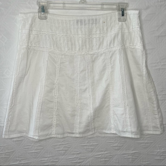 PRANA WHITE COTTON SHORT SKIRT.Size 10 - Picture 3 of 10